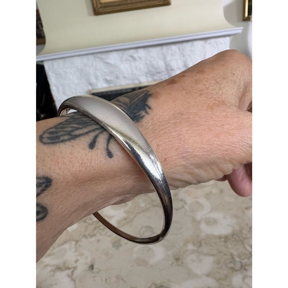Pandora 925 ALE Rare Retired “Liquid Flow” Bangle Bracelet | Heavy 34.53 Grams